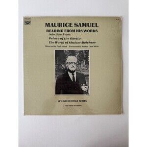 Maurice Samuel Reading From His Works Prince Ghetto Sholom Aleichem LP NEW